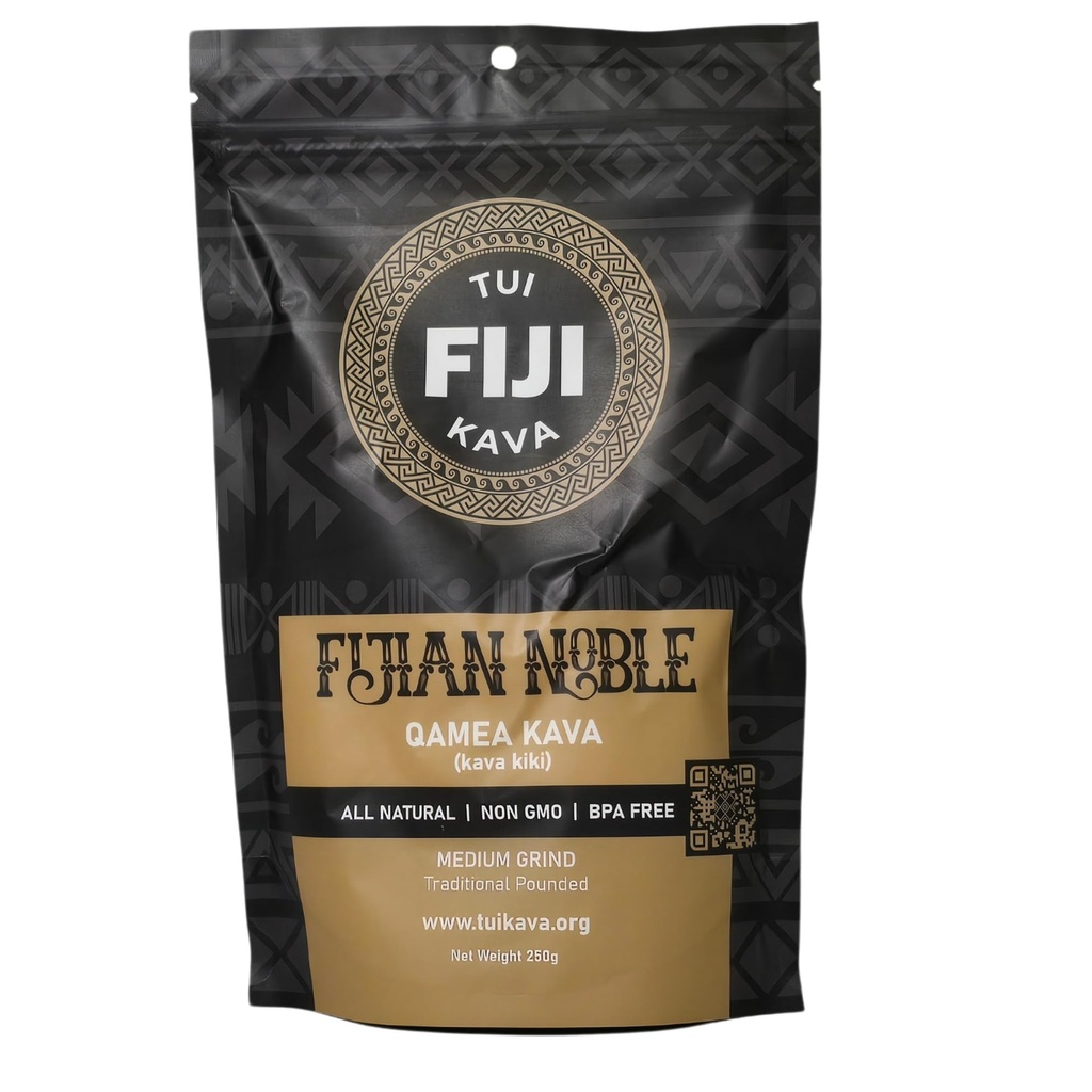 TUI KAVA PREMIUM WELLNESS KAVA -TRADITIONAL Fijian Noble Pounded Medium Grind 250g (8.8oz) - TRIAL SIZE | Very Heady Daytime Kava | All Natural Relaxation | Increase Focus | Mood/Sleep Support | Stress Relief | STRAINER BAG REQUIRED.