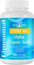Fogoro Alpha Lipoic Acid 1500 mg -Liposomal ALA dodatek pro výrobu celulární energie, Lipidový metabolismus, Free Radical Scavenger, 60 Softgels