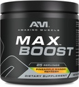Increíble Muscle Max Boost ← 25 Servimientos ← Intenso Pre-Workout Suplemento para Hombres " Mujeres Silencio Contiene Cretina Monohydrate, Caffeine, Beta-Alanine, Betaine (25 Servings, Pineapple Mango)