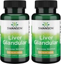 Swanson Liver Glandular 500 Milligrams 60 kapsulių (2 paketai)