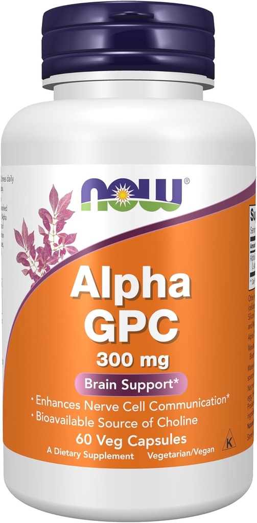 Orain gehigarriak, Alfa GPC 300 mg Choline-ko Bioavailable Iturburuarekin, 60 Veg kapsulak