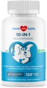 10 en 1 Multivitamin per als Dogs - 120 taules Chewables amb Glucosmina i Chondroitin - Petroli i Viminans amb Coq10 per a la pell i el cor Salut, Gut i Imne