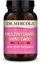 Д-р Mercola Multiвитамини Mini-Tabs за жени, 30 Сервизи (300 таблетки), с 10 основни хранителни вещества, Подкрепете Optimal Women.