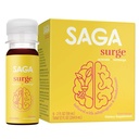 SAGA Surge Organic Energy Shots | Performance Drink | Yerba Mate & Alpha GPC Supplement with CoQ10, Turmeric & Mushrooms | High Bioavailability & Fast Onset | Pre Workout Boost Drink for Focus, Endurance & Performance | Peach Mango 2oz Shots