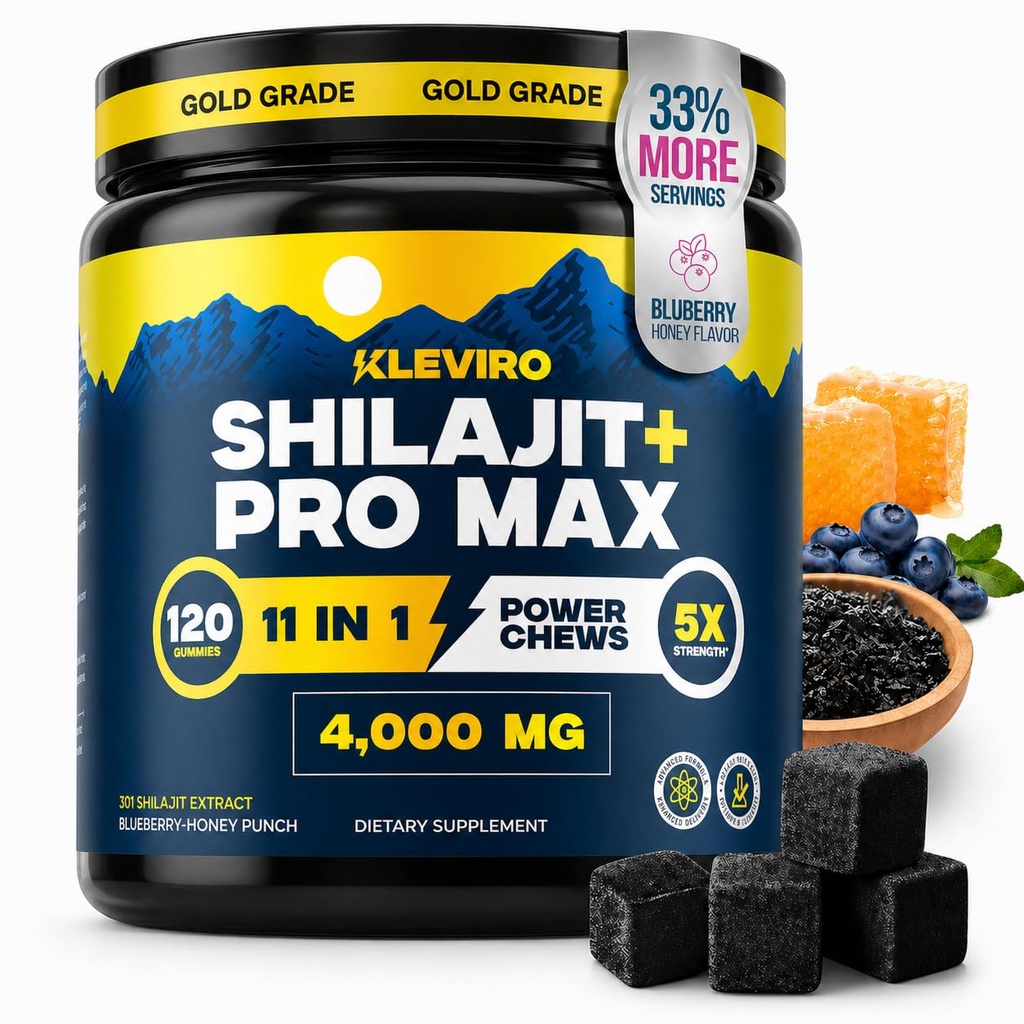 Shilajit Pro Max for Men Gummies | 11-in-1 Testosterone* Booster Stack with Tongkat Ali, Fadogia Agrestis, Ashwagandha | Gold Grade Himalayan | 78% Fulvic Acid | 30:1 Shilajit Extract | Manuka Honey