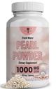 Pearl Powder Supplement for Skin Health - Anti-Aging, Antioxidant & Collagen Production - Healthy Eyes, Hair & Nails, Supports Immunity, Mood and Sleep - With Calcium & Amino Acids 120 capsules 1000mg