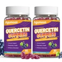 2 Pack Quercetin Gummies, 1000mg Quercetin with Bromelain Zinc Elderberry, Immune & Antioxidant Support, Vegan Gummies for Adults & Kids, 120 Count