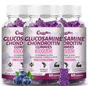 3 Packs 3000MG Glucosamine Chondroitin Gummies, Extra Strength Joint Support Supplement with MSM & Elderberry, Flexibility, Antioxidant Immune Support Gummy for Adults, Men & Women 180Cts