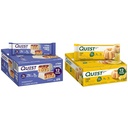 Quest Nutrition Crispy Blueberry Cobbler Hero Protein Bar, 16g Protein, 1g Sugar, 3g & Lemon Cake Protein Bars, High Protein, Low Carb, Gluten Free, Keto Friendly