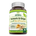 Herbal Secrets Turmeric Curcumin & Ginger with BioPerine Supplement | 2,250 Mg Per Serving | 180 Capsules | Non-GMO | Gluten Free | Made in USA