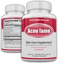 Таблетки от прыщей-Acne Tame Supplement- Clear Skin Vitamins Pill for Oily Skin Treatment, Hormonal Blemishes, Anti Spots & Cystic Acnes Supplements for Women, Men, Teens & Adults- 60 Oral Tablets