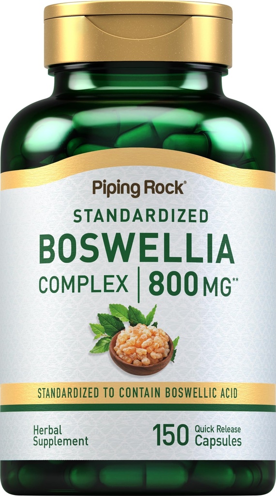 Piping Rock Boswellia Serrata Extract Capsules | 150 Count | with Boswellic Acid | Non-GMO, Gluten Free Supplement