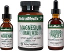 NutraMedix Energy Set - 3-Piece Kit Astragalus, Rhodiola, Ginseng & Schisandra, Burbur-Pinella Detox Drops &  Magnesium Malate Capsules daxildir