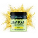 Clean BCAA - 2:1:1 Food Sourced BCAAs Powder & Coconut Water Electrolytes Recovery & Amino Energy Supplement - Award Winning Vegan Amino Acid Supplement - 30 Servings - Lemonade