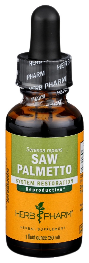 Herb Pharm Saw Palmetto Berry Liquid Extract Drops for Prostate Support, 1 Oz
