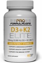 Pro Formulations MD D3 + K2 Elite — Vitamin D3 + Vitamin K2 — 60 Day Supply — HighPotency, Bioavailable MK-7