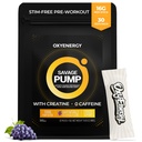 OxyEnergy Nitric Oxide Booster, Max Pump Non Stim Pre Workout Powder for Men, with Beta Alanine, L Citrulline, Creatine for Circulation, Muscle Pumps, Endurance, Grape, On-The-Go Packet- 30 Servings