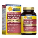 Renew Life Ultimate Flora Digestive Enzymes with Probiotics and Prebiotics | Doctor Formulated | 45 Vegan Capsules | Eases Occasional Gas, Bloating & Discomfort | Dairy, Soy and Gluten Free Supplement