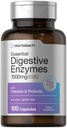 Horbäach Essential Digestive Enzymes | 100 Capsules | Enzyme Blend for Men & Women | Non-GMO & Gluten Free Supplement