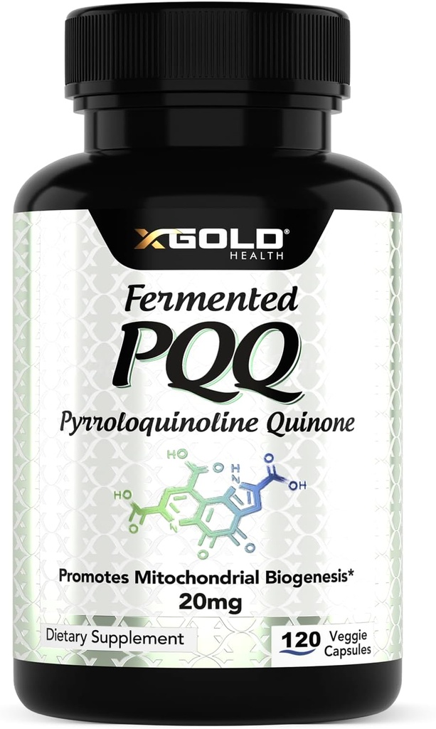 发酵PQQ(99.7%+)纯度 – Mitochondrial Support, Energy Boost, Heart & Brain Health, Better Sleep – Non-GMO 补充