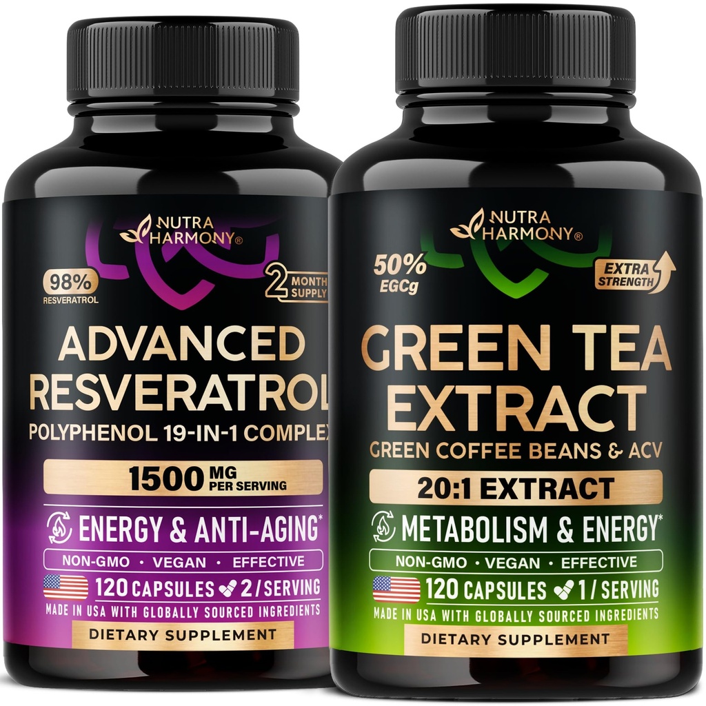 Green Tea Extract & Resveratrol Blend Capsules
