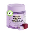 Lemme Grow Hair Growth Booster Soft Chews w/Vitamins for Women and Men with Clinically Studied Lustriva and Biotin, Promotes Thicker, Fuller, Stronger Hair, Mixed Berry, 30 Day Supply