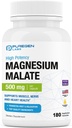 Puregen Labs Magnesium Malate 500mg - High Potency Elemental Magnesium | 180 Veggie Caps, Superior Absorption, Non-GMO, NO Gluten and Dairy, Supports Muscle, Joint, and Heart Health
