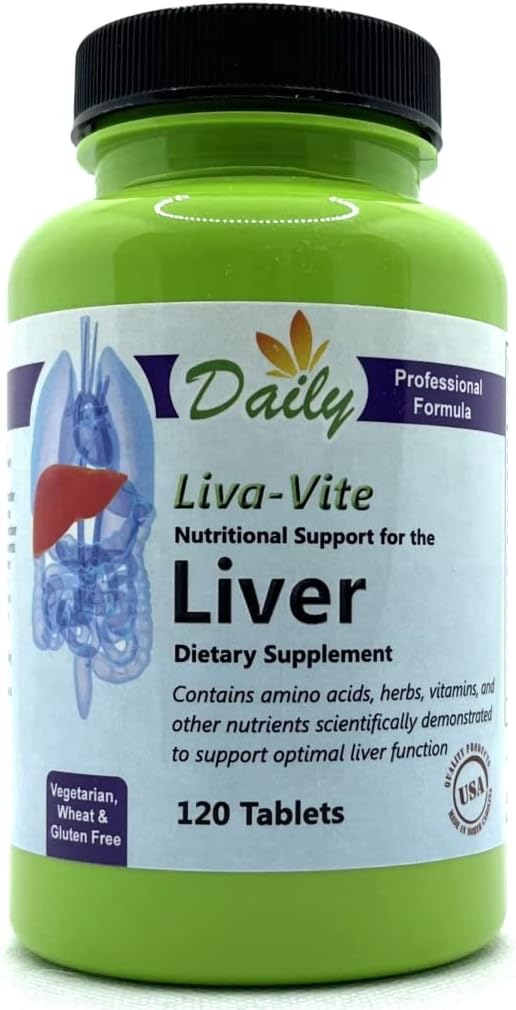 Daily Manuuring Liva-ViteTM (L-Mathionine, Choline, Inositol, Taurine, Tower Root Extracter, Milk Thistle Extra, Rootish, Beet Root, Uva Ursi i Goldenseal Root)