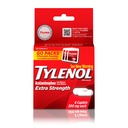 Tylenol Extra Strength Caplets, 500 mg Acetaminophen, Travel Size, 6 ct | Pain Reliever & Fever Reducer, Minor Arthritis Pain, Headache, Backache & Menstrual Pain Relief