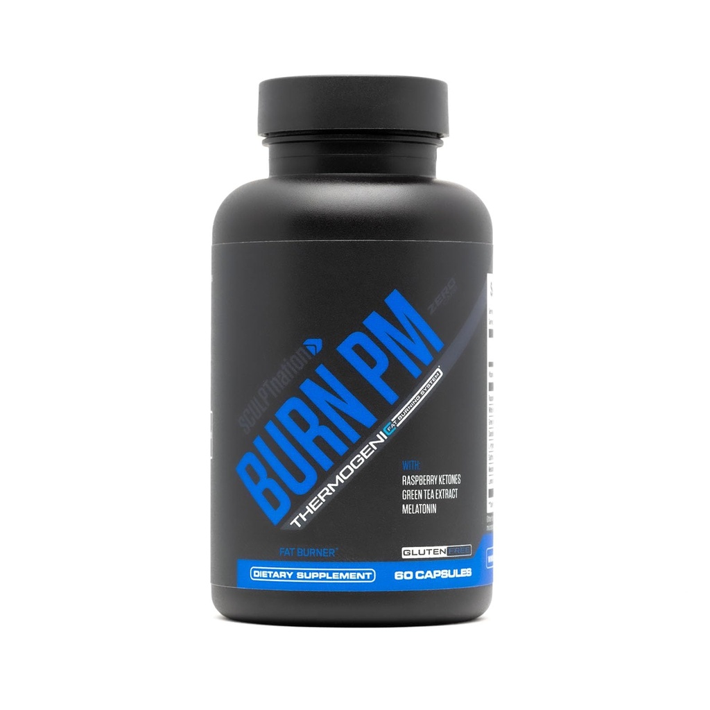 Sculpt Nation by V Shred Burn PM - Night Time Fat Burner - Appetite Suppressant and Weight Loss Support - Raspberry Ketones, Green Coffee Bean Extract, Melatonin - 60 Gluten Free Capsules