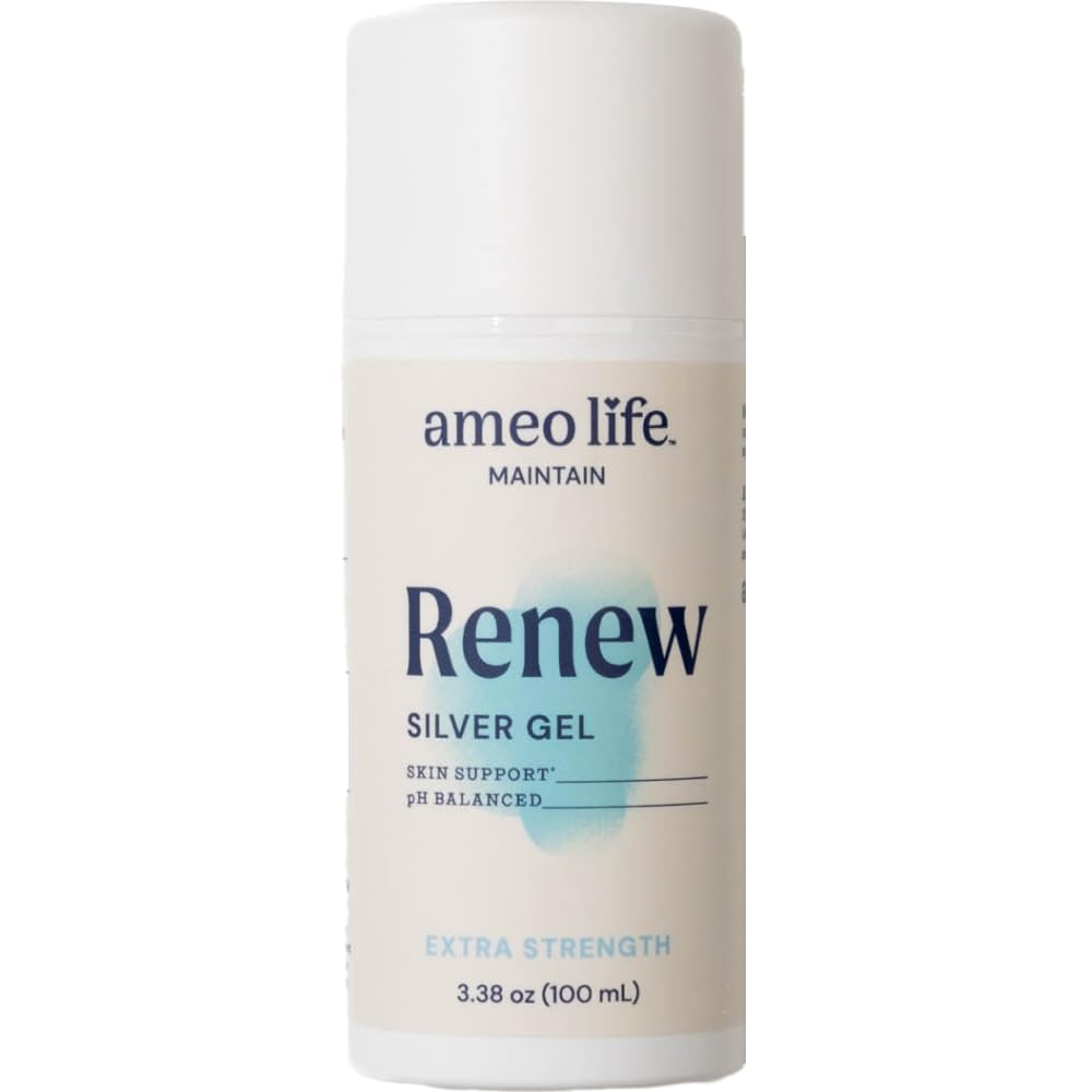 Ameo Life Extra Strength Colloidal Silver Gel 35 ppm - pH Balanced, Structured Silver Gel for Healthy Skin, Minor Cuts, Scrapes & Burns - Natural Skin Care for Rejuvenation (100ml)