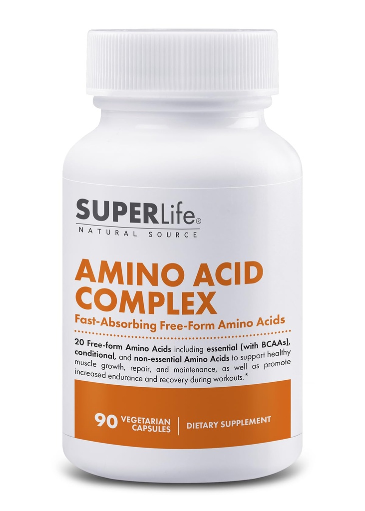 Fresh Start Amino Acid Complex - Fast Absorbing & Free Form Essential & Branched Chain Amino Acids BCAAs | Supports Muscle Growth, Strength & Recovery | Supplement - 90 Capsules