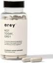 Arey Not Today, Grey Daily Mair Supplement for Women & Men + + 慢速灰发生长和在3-6个月中换装 + 3-6个月促进健康,Thicker Hair → Biotin, B + D 维生素 → Vegan & Gluten Free (1个月)
