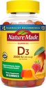 Nature Made Vitamin D3 2000 IU Per Serving Gummies, Kost, Zuby, Muscle and Imunitary Health Support, 45 Day Supply, 90 Vitamin D Gummies pro dospělé