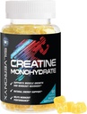 Creatine Gummies - 1000 MG (1g) Creatine Monohydrate per Gummy - Best Micronized, Sugar Free Creatine Chewable for Men & Women - Supports Lean Muscle, Strength, Energy & Endurance - 60 Lemon Gummies