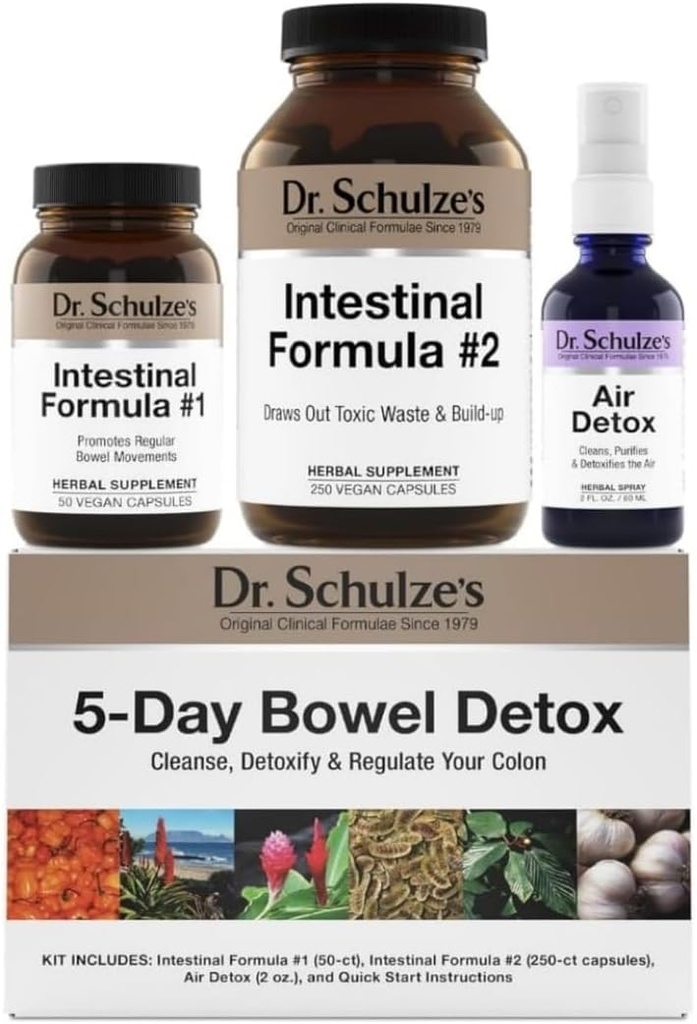Dr. Schulze 's 124; 5- Day Bowel Detox 124; Herbal Colon Cleanse 124; Może poprawić trawienie 124; Promotes Healthy Movements 124; Packaging May Vary