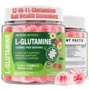Nextdia L-Glutamine 1200mg Gummies for Gut & Immune Support – Leaky Gut Repair with Slippery Elm, Marshmallow Root, Ginger, Aloe, Vitamin C D3, Zinc & Probiotic – Sugar-Free, 60 Ct