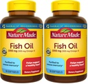 Nature Made Fish Oil Omega 3 Supplements, 1000 mg Softgels, Omega 3 Fish Oil for Healthy Heart Support, 90 Softgels, 45 Day Supply (Pack of 2)