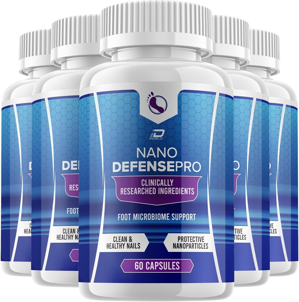 NanoDefense Pro Probiotic Supplement - NanoDefense Pro Advanced Formuła dla zdrowego wsparcia paznokci Kapsułki Maksymalna siła mężczyzn Kobiety (5 Pack - 300 Kapsułki)