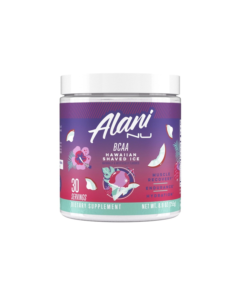 Alani Nu BCAA Hawaiian Shaved Ice | Branch Chain Essential Amino Acids | 2:1:1 Formula | Supplement Powder | Muscle Recovery Vitamins for Post-Workout | 30 Servings
