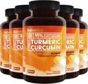BioPerine ilə BioEmblem Turmeric Curcumin Təhlükəsizliyi və Ümumi Turmeric Toz və 95 Curcuminoids Ekstraktı ilə birləşdirilməsi - Kaliforniya Made, Non-GMO, 150-Day Supply