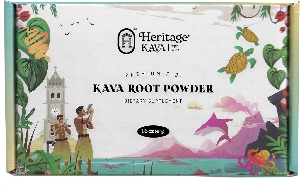 Premium Fiji Noble Kava Root Powder 16 Oz/1LB