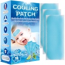 EASYEAH 16 Sheets Baby Cool Pads for Kids Fever Discomfort and Pain Relief | Cooling Fever Patch for Kids, Migraine Relief, Cooling Relief Fever Reducer, Headache Soother, Cooling Patch, Lasts 8 Hours