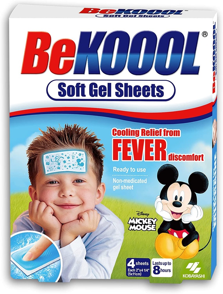 Be Koool Soft Gel Sheets for Kids, 4 Count Per Box (6 Boxes) by BeKoool