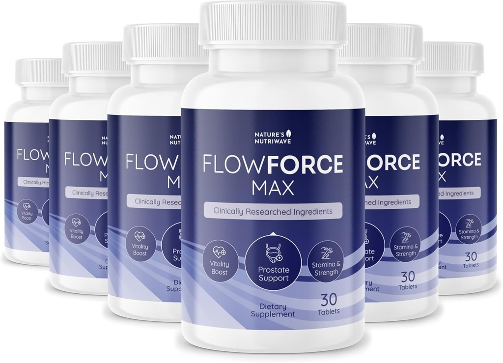 FlowForceMax Herbal Support Supplement - Natural Plant-Based Formula with Saw Palmetto Extract | 30 Chewable Tabletler, 6 Ay Supply, Made in USA