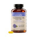 NatureWise Flaxseed Oil 1000 mg, Fish Free Omega 3 with 580 mg ALA - Plant Based Omega 3 6 9 Supplement - Organic, Cold Pressed, Non-GMO - 120 Softgels[120-Day Supply]