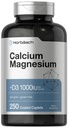Horbaach Calcium Magnesium Vitamin D3 | 250 Caplets | Non-GMO & Gluten Free Supplement