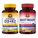 Vitalitown vitaminD3+K2 90 Softgels Organic Beet Root 60 Capsules – 1300mg