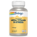 SOLARAY Mega Vitamin B-Stress, Timed-Release Vitamin B Complex with 1000 mg of Vitamin C for Stress, Energy, Red Blood Cell & Immune Support, 60 Day Guarantee, Vegan, 40 Servings, 120 VegCaps