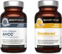 Calidad de vida All Natural Immune Support and Detox Bundle - Kinoko Platinum AHCC Mushroom Extract - Deodorex Detox Support Supplement